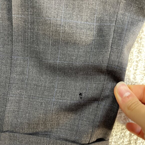 Samuelsohn SB GreenWich Super 120's Mens Grey Check 2 Piece Suit Size 44-48 Tall - Picture 12 of 16